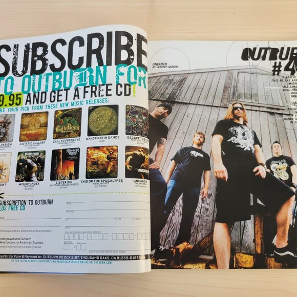 OUTBURN Magazine Issue #46 2008 UNEARTH In This Moment Dragonforce Metal Music - Picture 2 of 5